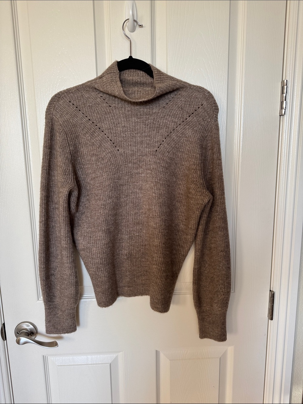 Max Studio Taupe Mock Neck Sweater